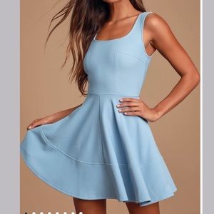 Lulu's Purple Fit and Flare Sleeveless Dress